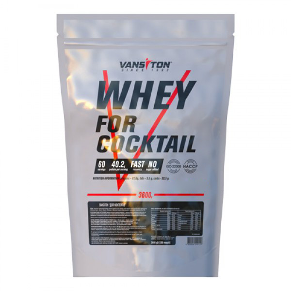Протеїн Vansiton Whey For Cocktail, 3.6 кг - Банан