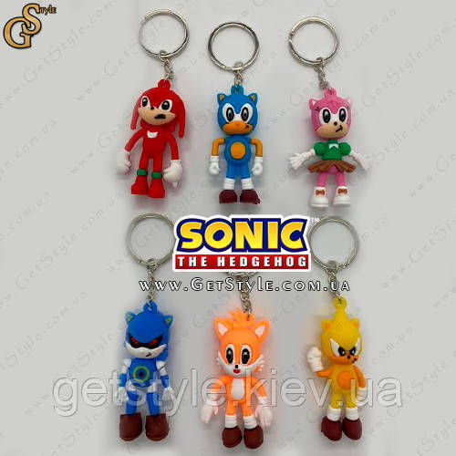 Брелки фігурки Сонік Sonic Keychain 6 шт.