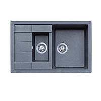 Мийка гранітна Vega 78х50 чорна з білим DMB