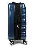 Валіза Airtex ручна поклажа S полікарбонат синя 55х36х20см/35л/2.4кг, фото 7