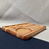 Менажниця дерев'яна ясенева прямокутна дошка для подачі страв прямокутна на 4 секції двостороння, фото 5