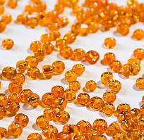 Бісер китайський Finding Розмір 2 мм напівпрозорий Помаранчевий Упаковка 10 грам