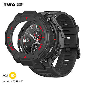 Чохол для Amazfit T-Rex/T-Rex Pro (A1918/A1919/A2013) Чорний з червоним