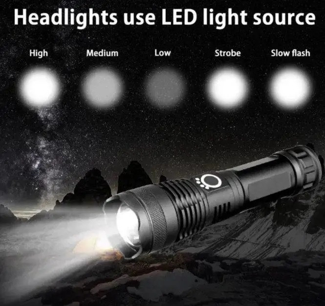 Ліхтарик ручний "POLICE" X71-P50, Зарядний пристрій microUSB, Cree,5000метрів,акб 26650(8800mAh), фото 1