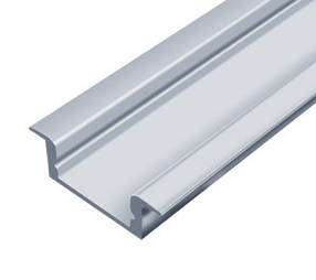 Алюмінієвий профіль врізний ЛПВ7*16мм для LED стрічки срібло (за 1м) Код.56629