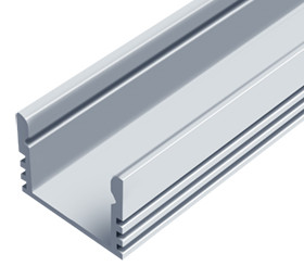 Алюминиевый профиль ЛП 12*16мм для LED ленты серебро (за 1м) Код.56626 - фото 1 - id-p21552114