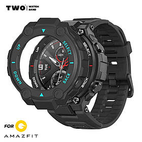 Чохол для Amazfit T-Rex/T-Rex Pro (A1918/A1919/A2013) Чорний з блакитним