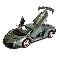 Іграшкова машинка металічна Lamborghini (Ламборгіні) "АвтоЕксперт", срібна, світло, звук, інерція, відкр двері, багажник, капот,, фото 4