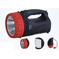 LED фонарь аккумуляторный светодиодный ручной прожектор с боковой панелью 5W + 25Led Yajia