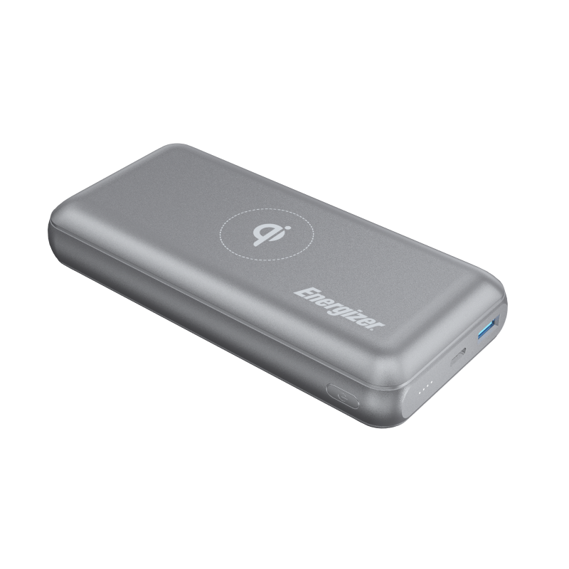 Зовнішній акумулятор Energizer QE20007PQ Wireless 20000 mAh Silver Grey (PowerBank)
