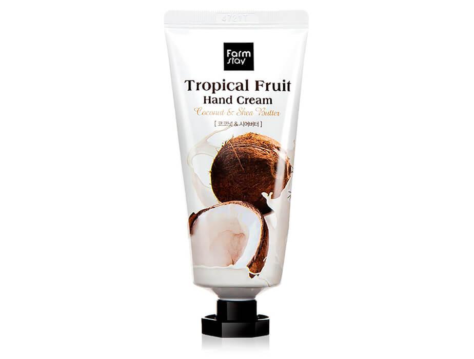 Крем для рук з кокосом та олією ши FarmStay Tropical Fruit Hand Cream Coconut & Shea Butter, 50 ml