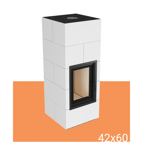 Стальная твердотопливная печь-камин аккумуляционная для обогрева ...