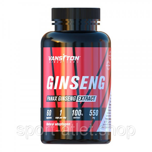 Натуральна добавка Vansiton Ginseng, 60 капсул, фото 1