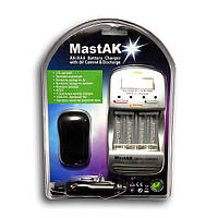 Зарядний пристрій MasTak MW-998 (1/4, AA1000mAh,AAA500mAh)