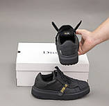 Жіночі кросівки Dior ID Sneakers Black, чорні шкіряні кеди діор ід айді, фото 6