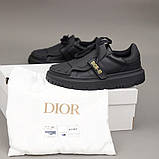 Жіночі кросівки Dior ID Sneakers Black, чорні шкіряні кеди діор ід айді, фото 8