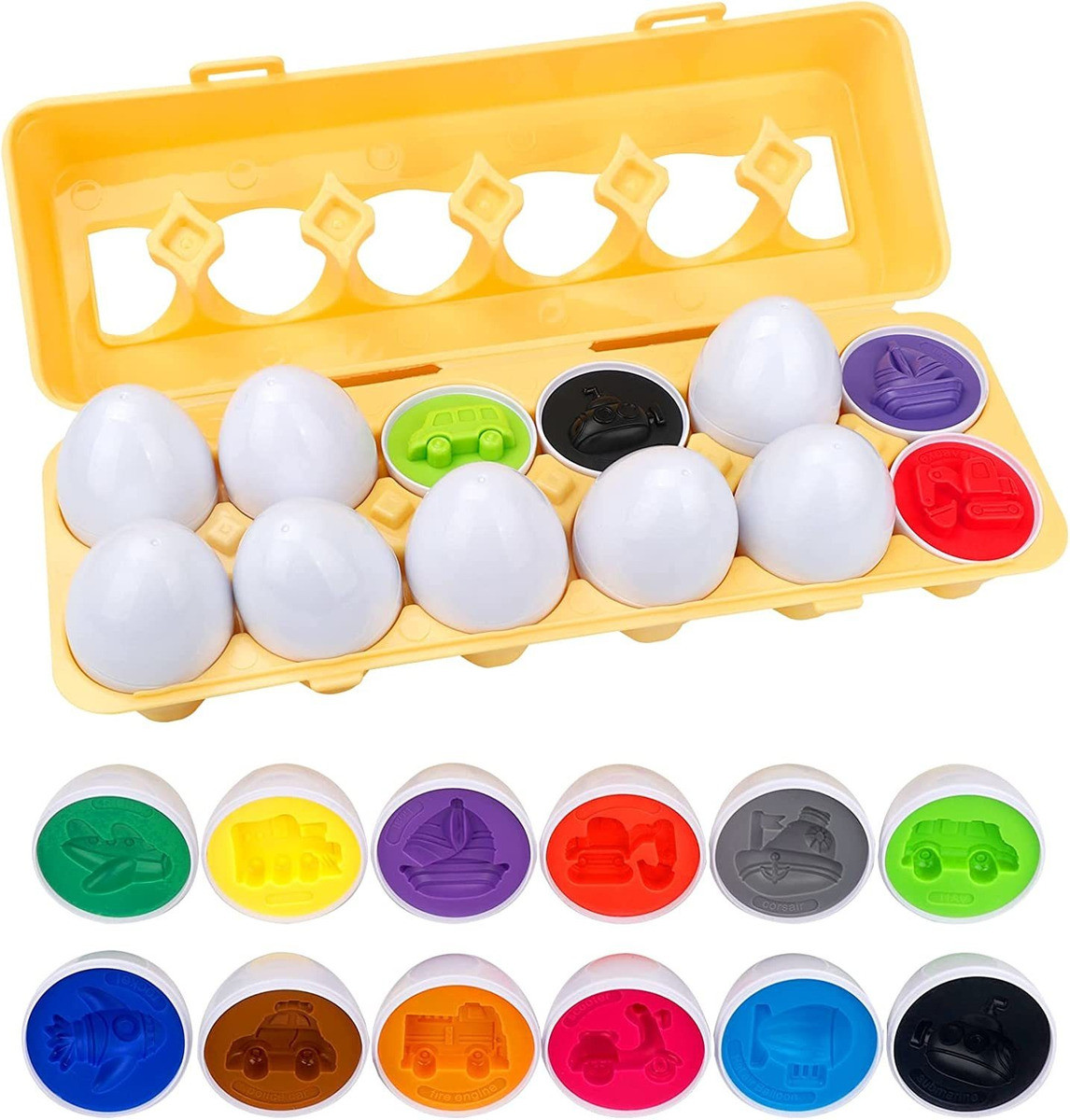 Розвиваюча іграшка - сортер "Яєчний лоток" (Транспорт) арт. 59293, фото 1