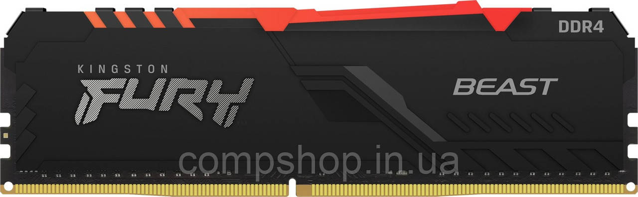 Пам'ять DDR4  16GB  3600MHz PC4-28800  Kingston FURY Beast RGB (код 130268)