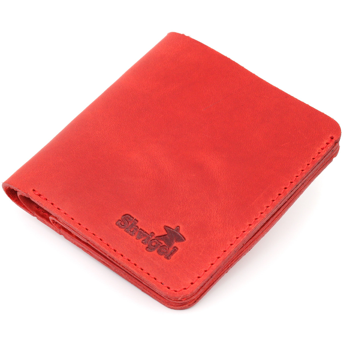Вертикальное карманное портмоне для женщин Shvigel 16602 Красный. Натуральная кожа - фото 1 - id-p1678921139
