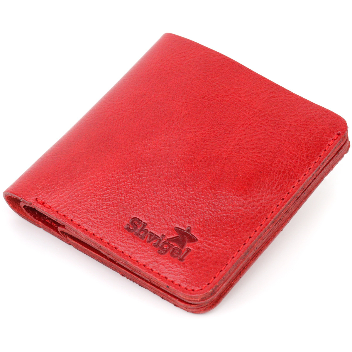 Вертикальное карманное портмоне для женщин Shvigel 16607 Красный. Натуральная кожа - фото 1 - id-p1678921144