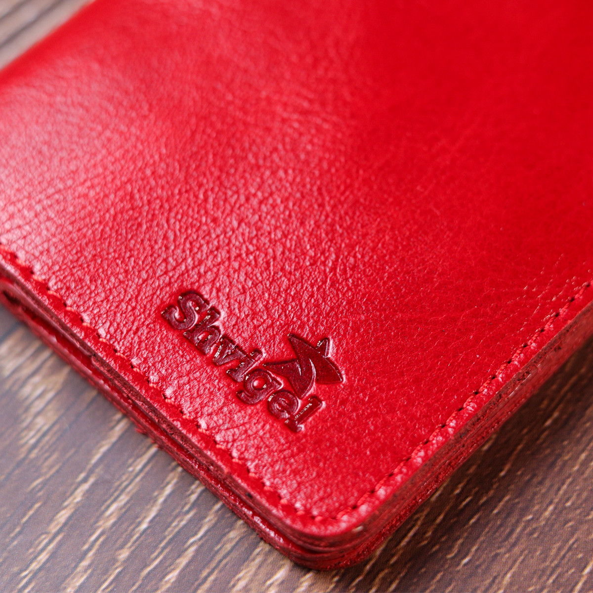 Вертикальное карманное портмоне для женщин Shvigel 16607 Красный. Натуральная кожа - фото 8 - id-p1678921144
