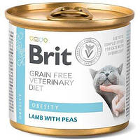 Влажный корм для котов Brit GF Veterinary Diet Cat Cans Obesity 200 г