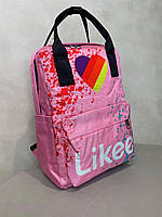 Рюкзак повсякденний рожевий сумка-рюкзак органайзер