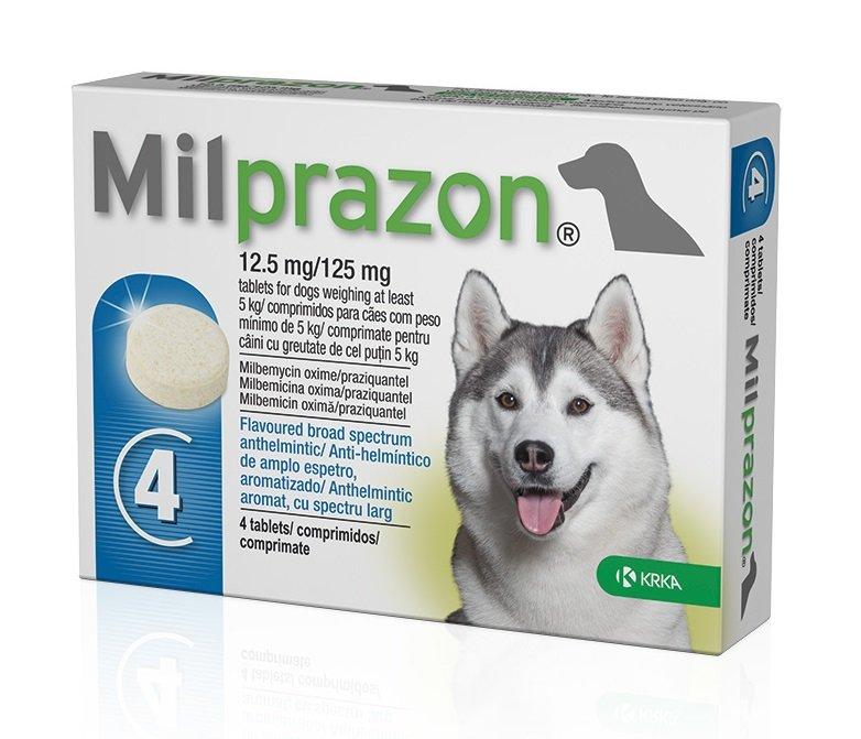 Мілпразон (Milprazon) для собак понад 5 кг, 12,5 мг/125 мг, 4 таб