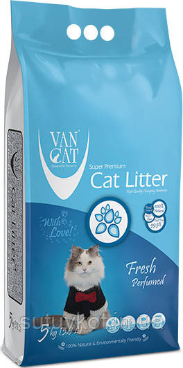 Van Cat Fresh Ван Кет Фреш бентонітовий наповнювач, грудкуючийся з ароматом свіжості, 5 кг