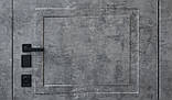 Вхідні двері Qdoors Авангард Порто 3D фрезування мармур темн/біла емаль, фото 4