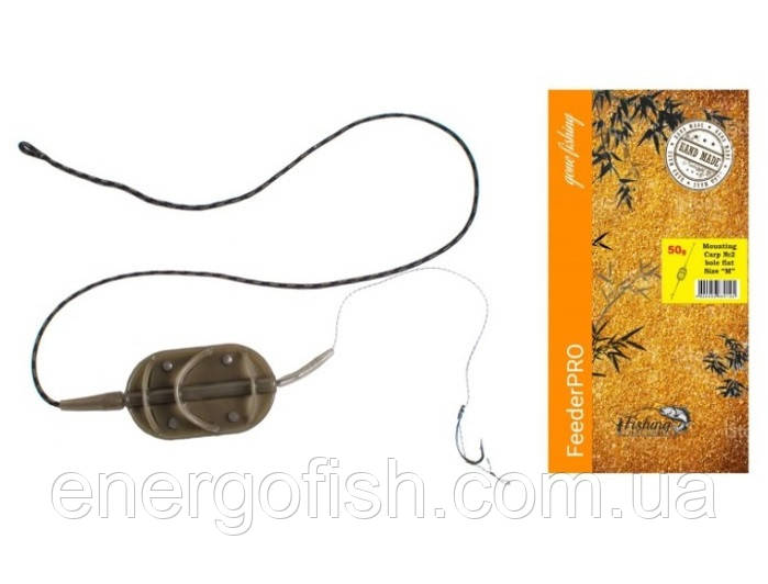 Снасть FeederPRO ARC FLAT 80г 1 гачок на лідкорі, фото 1