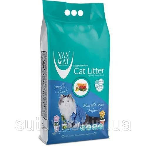 Van Cat Marseille Soap Ван Кет бентонітовий наповнювач, грудкуючийся з ароматом марсельського мила, 5 кг