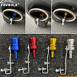 Турбо звук для глушника імітатор турбіни на вихлопну трубу турбо свисток насадка на глушник, фото 5