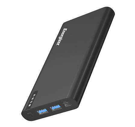 УМБ Power Bank (зовнішній акумулятор) Energizer UE10047PQ 10000 мАг Чорний (UE10047PQB), фото 1
