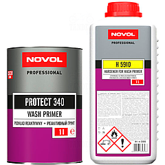 Ґрунт реактивний Novol Protect 340 1:1, 1 л + 1 л Комплект