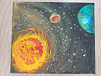 Картина "Сонце та Земля" розмір 30Х40 см