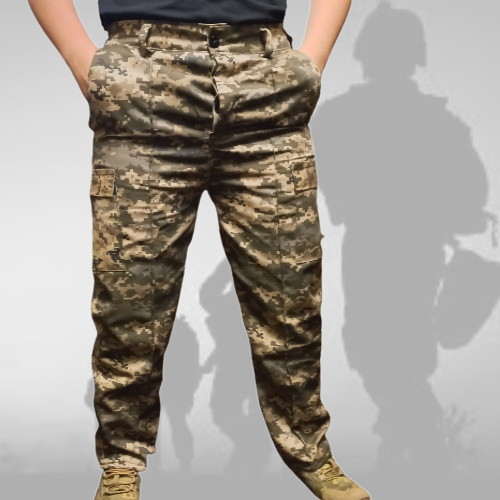 Тактические брюки ВСУ на флисе (46-60р) Пиксель Саржа - фото 5 - id-p1679014976