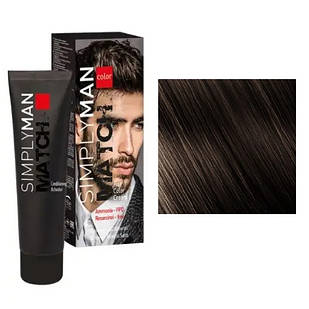 Фарба для волосся Nouvelle Simply Man Hair Color Cream 40+40 мл. 3.1 Темно-каштановий попелястий