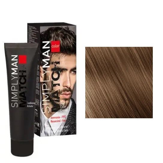 Фарба для волосся Nouvelle Simply Man Hair Color Cream 40+40 мл. 6 Темно-русявий