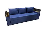 Диван прямий Бостон (стандарт) рогожка синій, фото 4