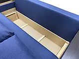 Диван прямий Бостон (стандарт) рогожка синій, фото 5