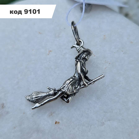 Срібний кулон "Відьма" 925 ° проби з чорнінням, фото 1