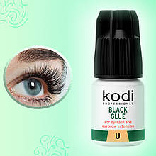 Клей для нарощення вій, чорний Kodi Professional U 3 мл