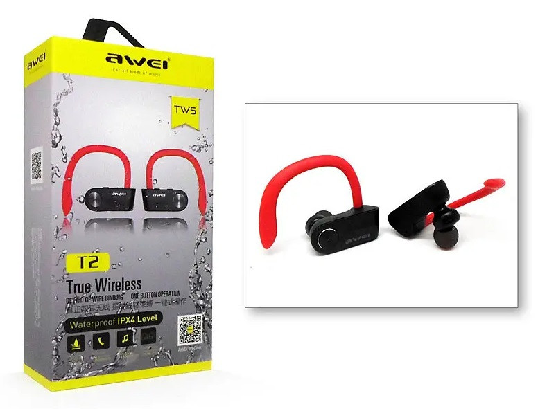 Вакуумні навушники з мікрофоном Bluetooth Wireless Awei T2-BT 010861 Найкраща ціна