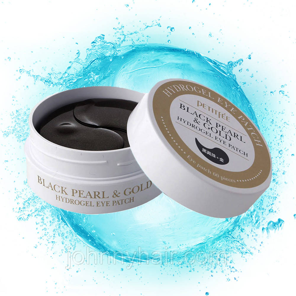 Патчі гідрогелеві під очі Petitfee Black Pearl & Gold 60 шт