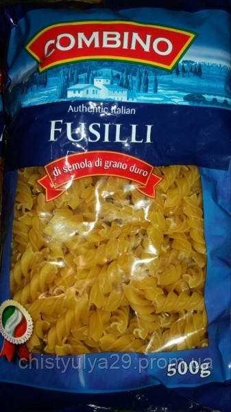 Макароны Fusilli спиральки 500 г. твердые сорта пшеницы - фото 1 - id-p276537416