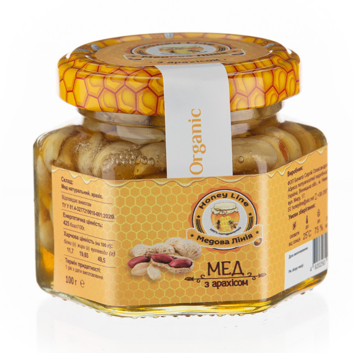 Мед з арахісом Медова Лінія 100 г