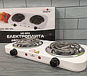 Двоконфоркова електрична плита переносна STENSON ME-0013-S/Спіральна електроплитка настільна, фото 4