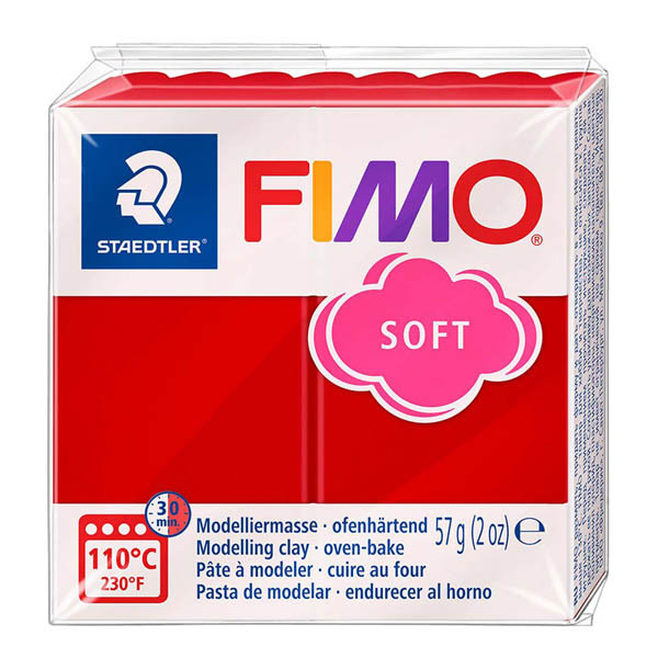 Пластика Soft, Різдвяна червона, 57 г, Fimo