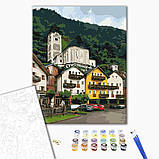 Картина за номерами Гірське містечко природа міста 40х50см розпис по полотну Brushme BS52519, фото 6